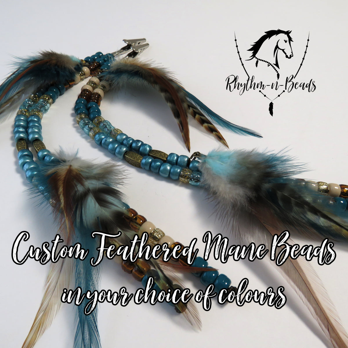 CUSTOM Feathered Mane Beads - Pick your colours – Rhythm-n-Beads display picture 3