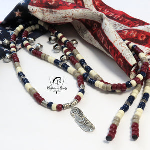 AMERICANA-OLD GLORY Rhythm Bead Necklace