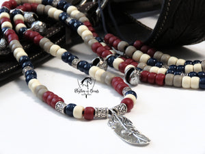 AMERICANA-OLD GLORY Rhythm Bead Necklace