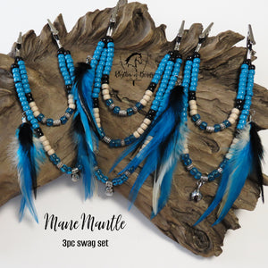 MANE BEADS 'Mane Mantle'  TURQUOISE design