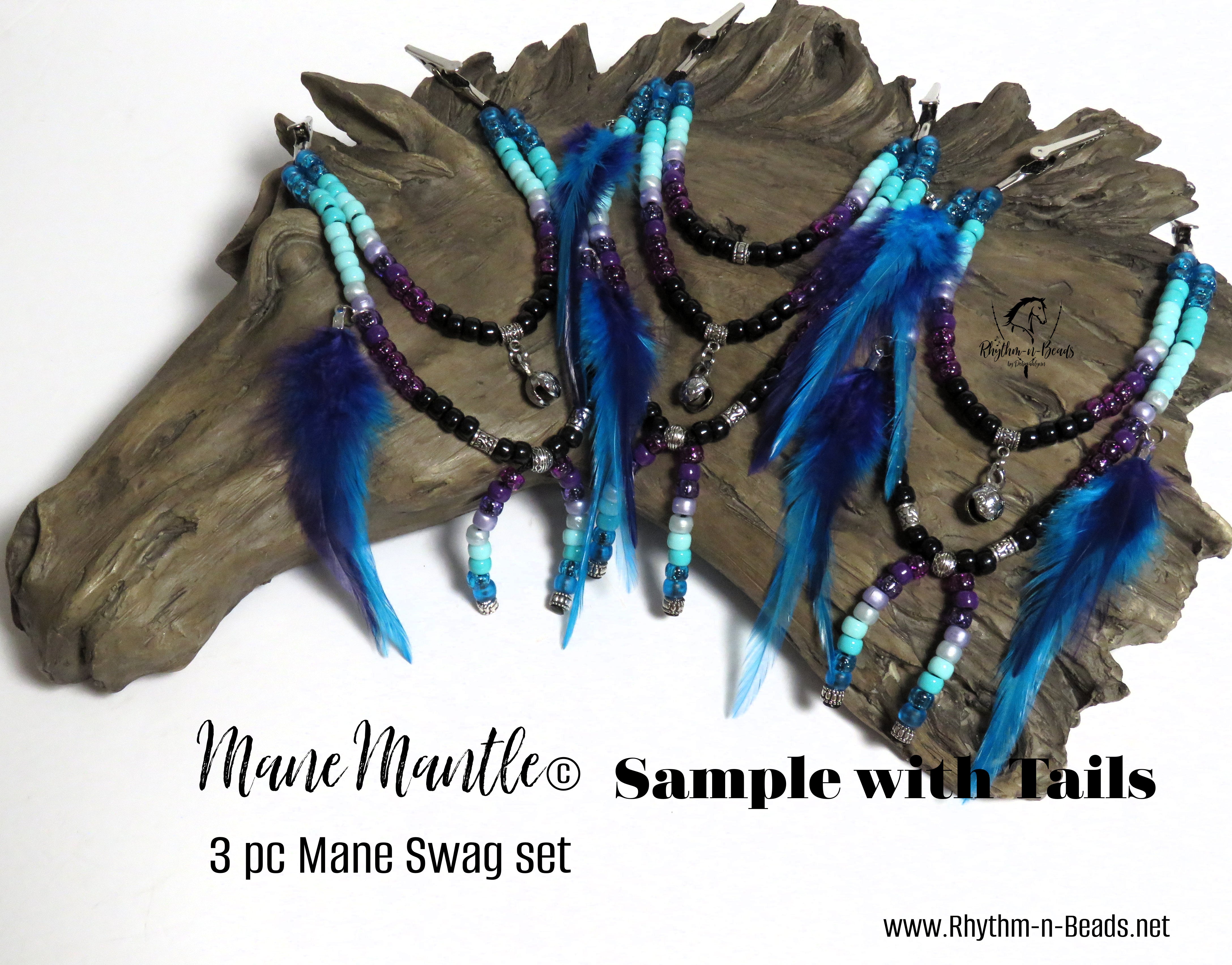 CUSTOM Mane Beads -Mane Mantle 3PC swag - Pick your own colours