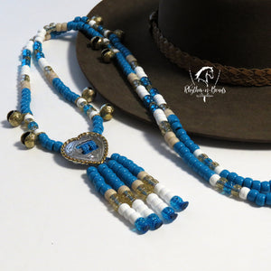 BLUE BLISS Rhythm Bead Necklace