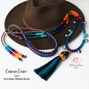 2 in 1 Cadence Cordeo© Neck Rope-Rhythm Bead Necklace - FIRE & ICE