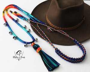 2 in 1 Cadence Cordeo© Neck Rope-Rhythm Bead Necklace - FIRE & ICE