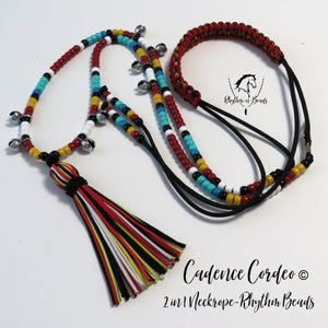 2 in 1 Cadence Cordeo© Neck Rope-Rhythm Bead Necklace - GREAT SPIRIT