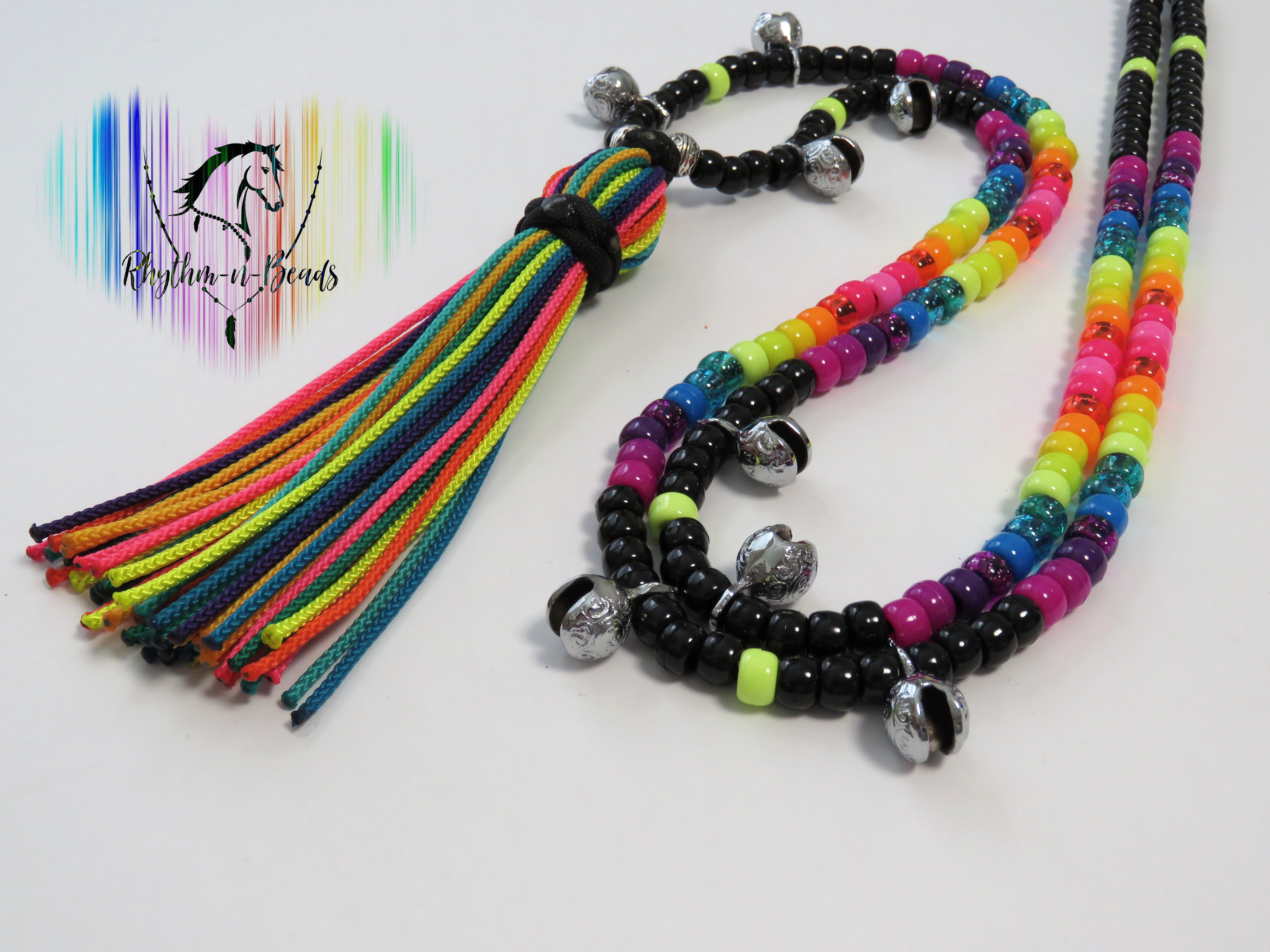 Neon Rainbow Rhythm Bead Necklace