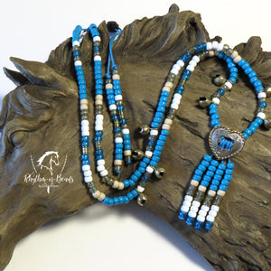 BLUE BLISS Rhythm Bead Necklace