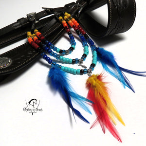 2 in 1 Cadence Cordeo© Neck Rope-Rhythm Bead Necklace - FIRE & ICE