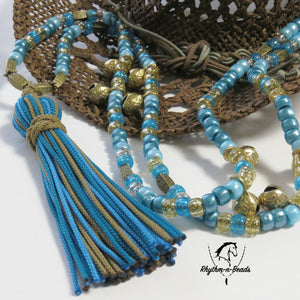LAKESIDE BLUES Rhythm Bead Necklace