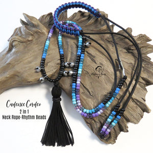 2 in 1 Cadence Cordeo© Neck Rope-Rhythm Bead Necklace - CALM & CONNECTED