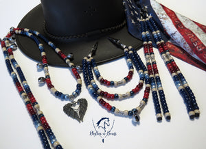 AMERICANA HEART Rhythm Bead Necklace