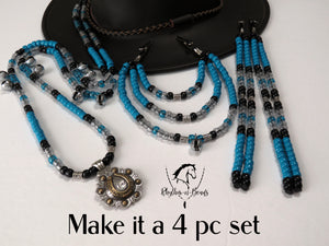 CUSTOM CONCHO STYLE Rhythm Bead Necklace- Pick your Colours + Concho
