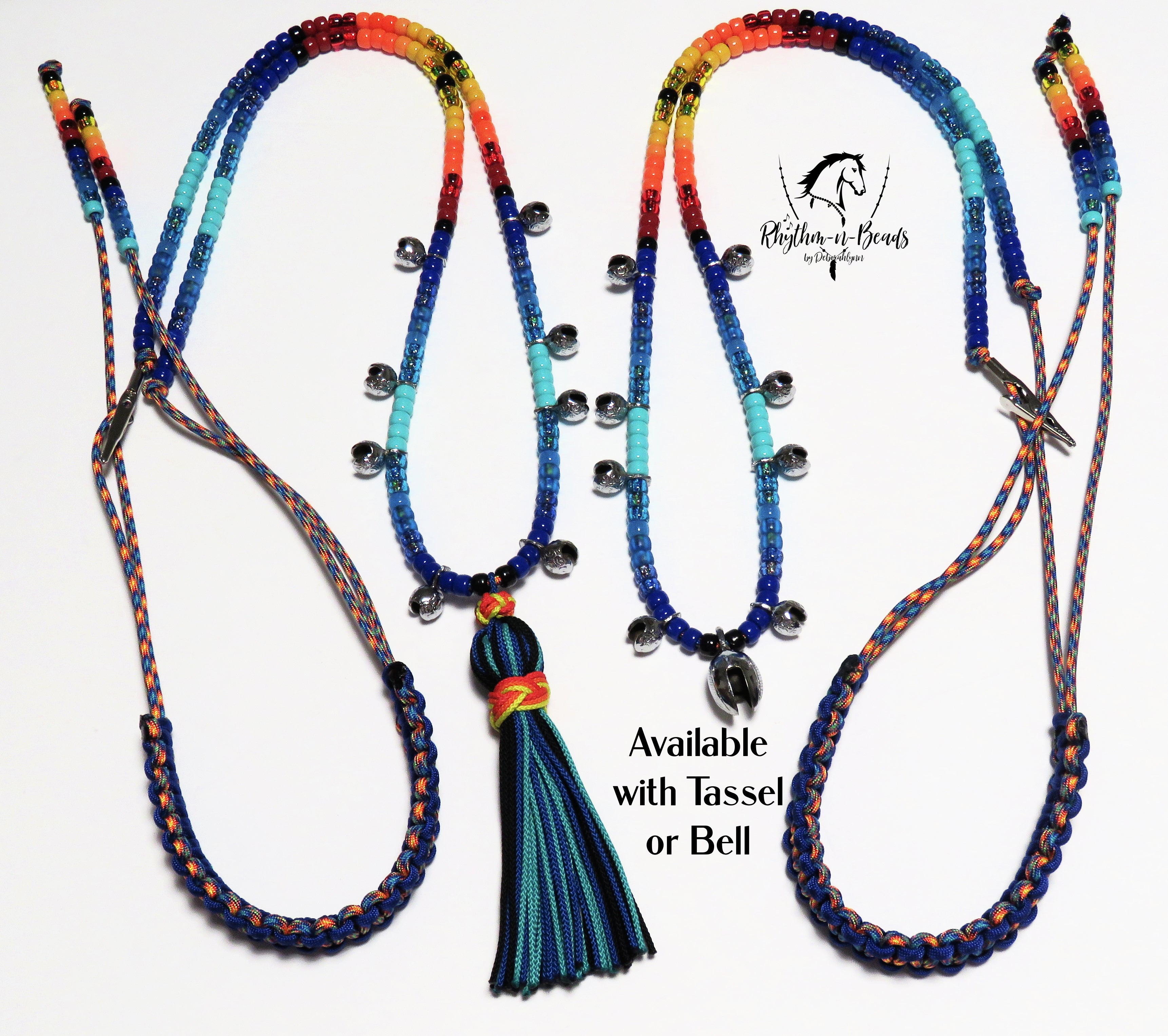 2 in 1 Cadence Cordeo© Neck Rope-Rhythm Bead Necklace - FIRE & ICE