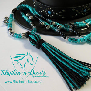 Rhythm Beads for horses, TRANQUILITY 2 , Turquoise Trail Beads, Horse Necklace, Horse photo shoot accessories, Horse Parade Tack