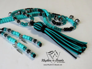 Rhythm Beads for horses, TRANQUILITY 2 , Turquoise Trail Beads, Horse Necklace, Horse photo shoot accessories, Horse Parade Tack