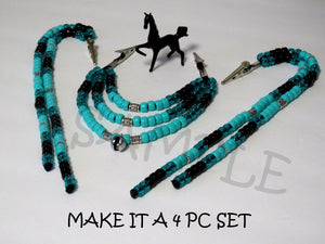 CUSTOM, Pick your Colours & Style , Rhythm Beads Necklace, Trail Bells, Bear Bells,beaded horse tack,Parade Tack, Rhythm Beads