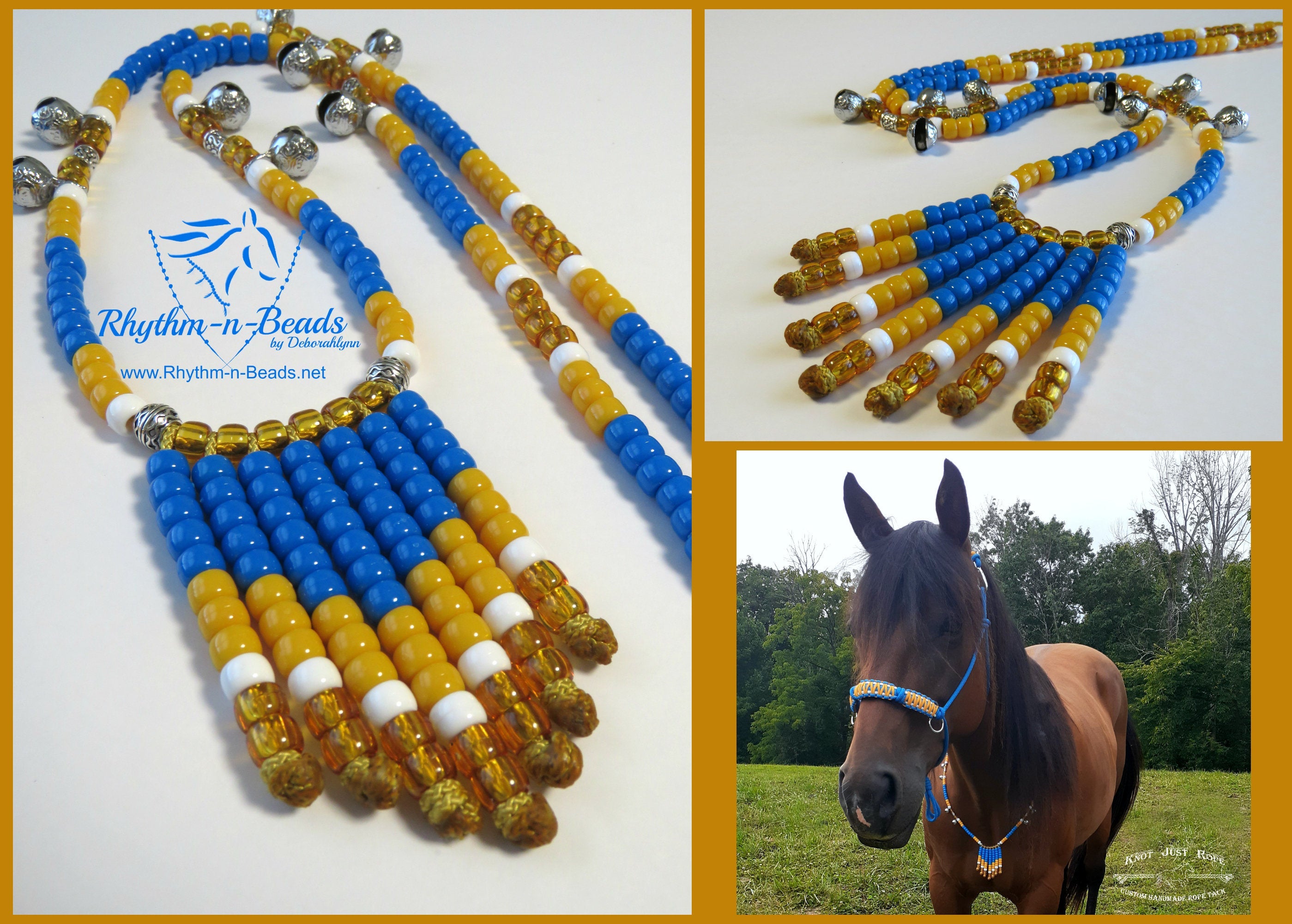 Horse Rhythm Beads, O&#39; SUNNY DAY, Trail Beads for Horses, Horse Beads, Natural Horsemanship,Native Beads,Horse Bells, Bear Bells