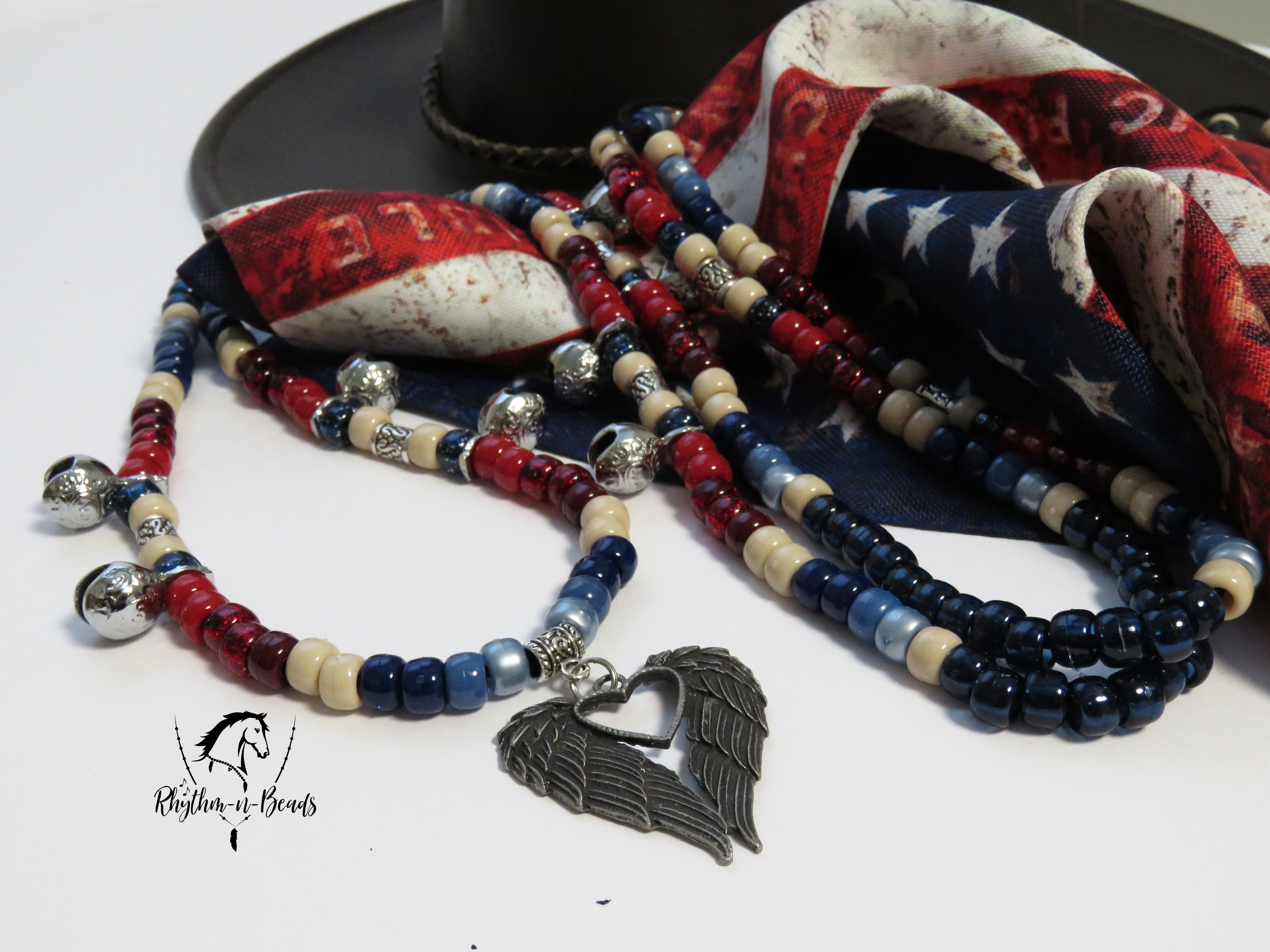 AMERICANA HEART Rhythm Bead Necklace