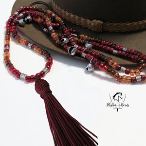 CRANBERRY SPICE CHAI Rhythm Bead Necklace